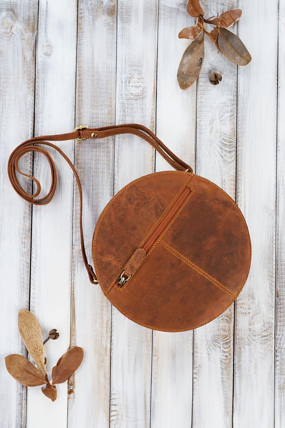 Natural leather bag model 191528 Galanter - ElrubEcom