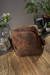 Natural leather bag model 191536 Galanter - ElrubEcom