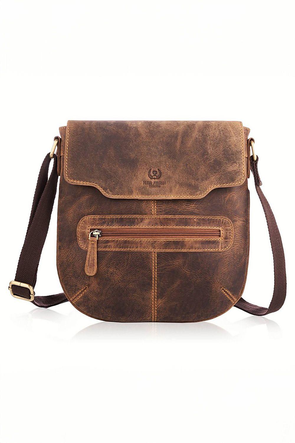 Natural leather bag model 191537 Galanter - ElrubEcom