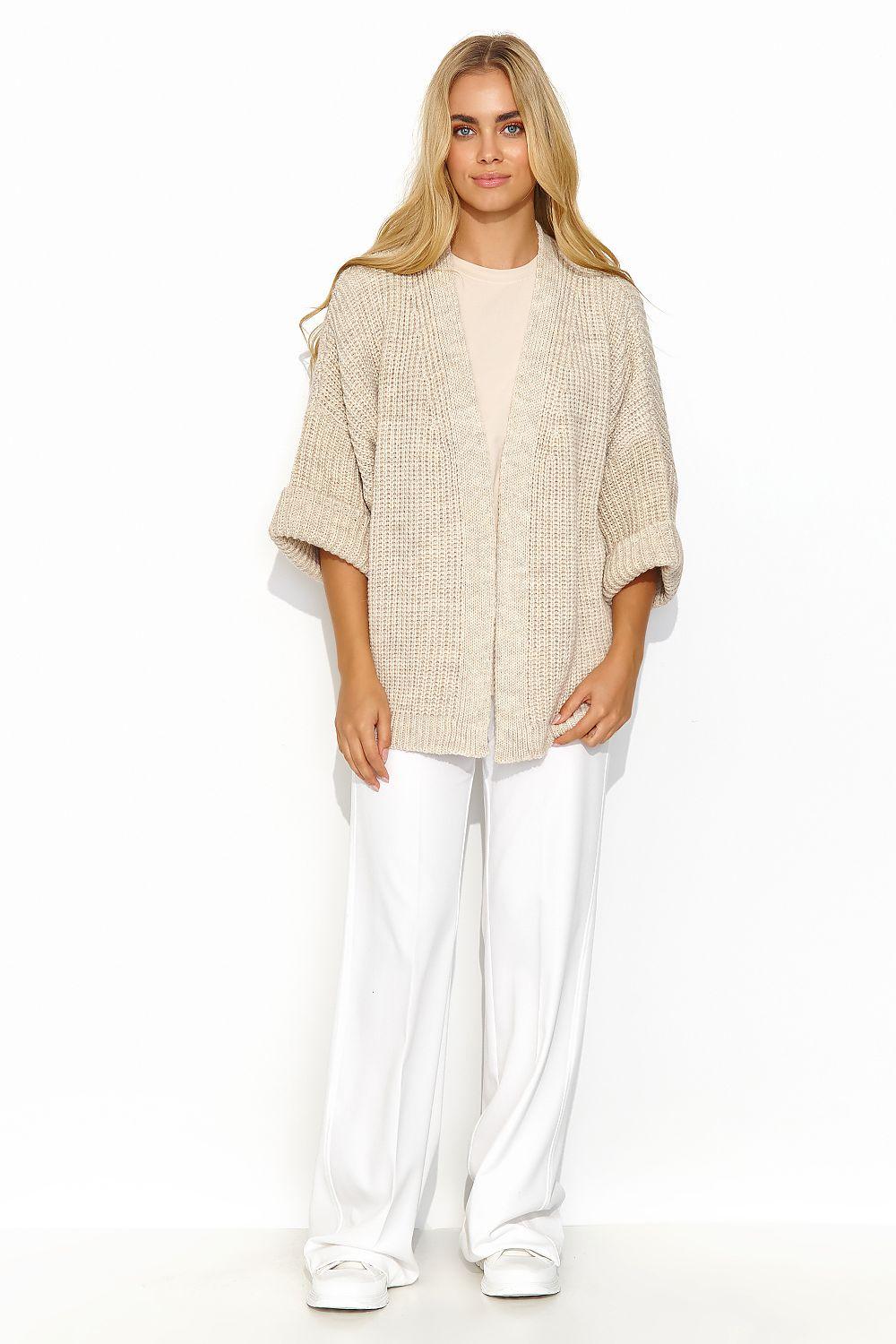 Cardigan model 192336 Makadamia - ElrubEcom