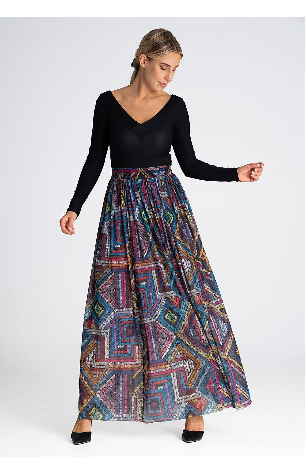 Long skirt model 197235 Figl - ElrubEcom