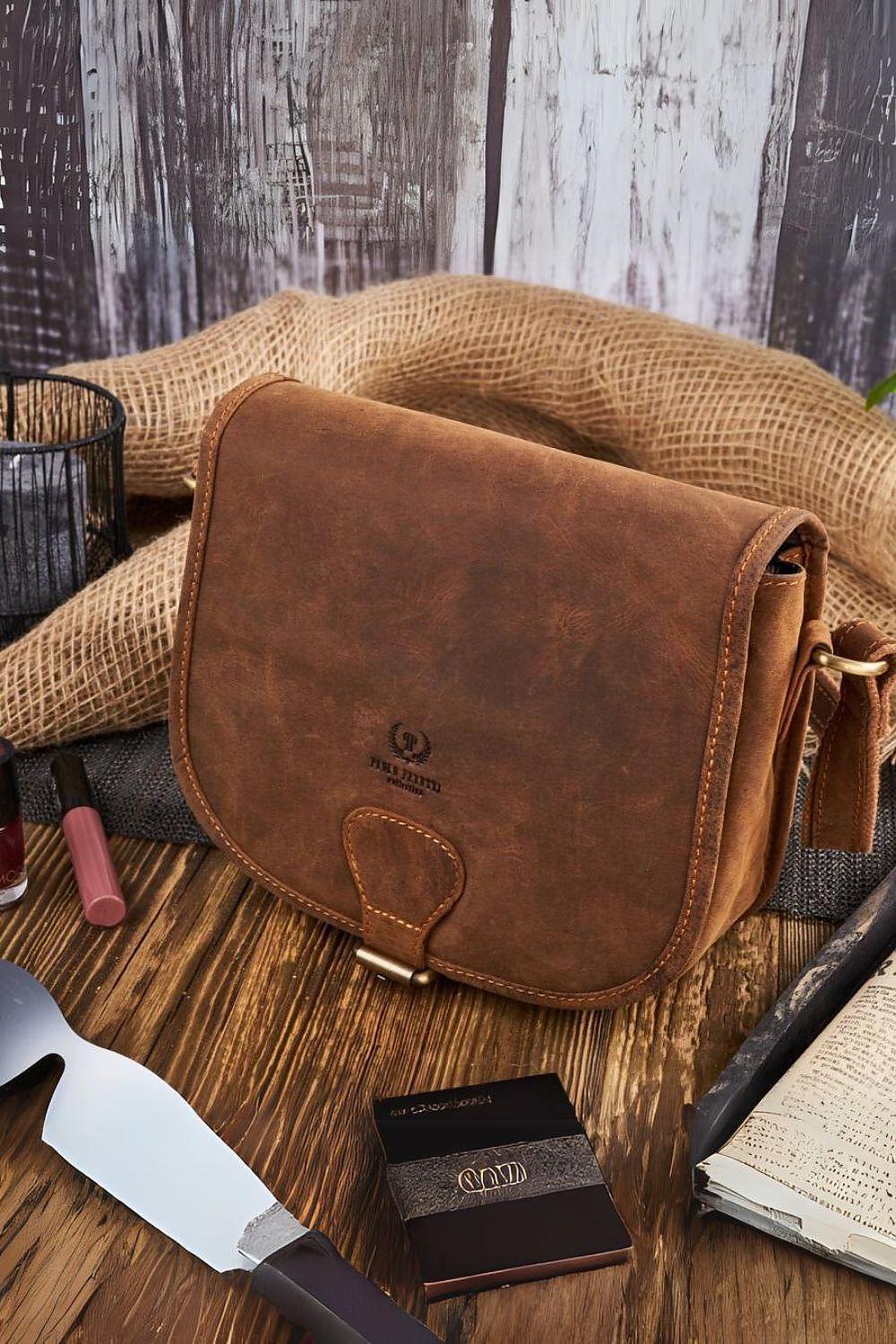 Natural leather bag model 193252 Galanter - ElrubEcom