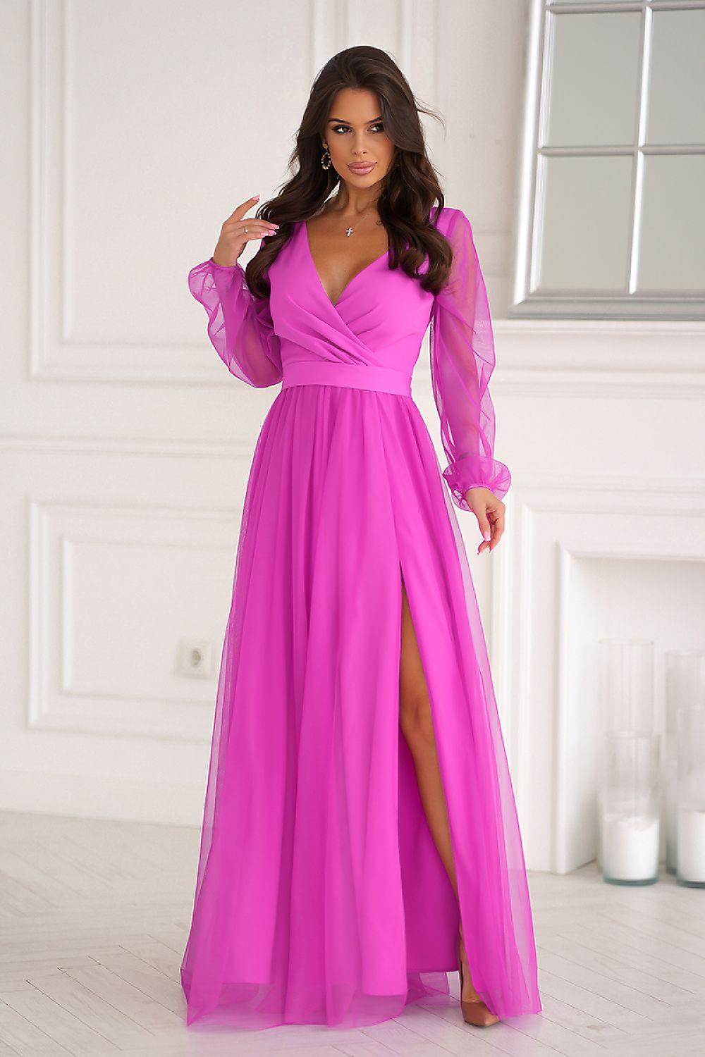 Long dress model 202459 Bicotone - ElrubEcom