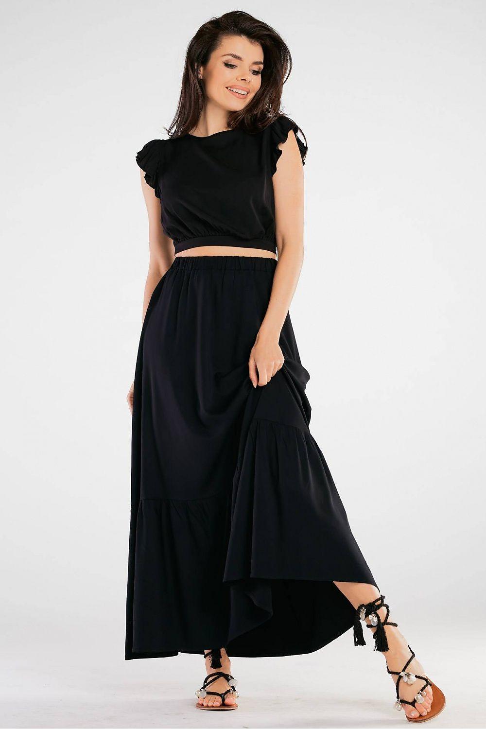 Long skirt model 166799 awama - ElrubEcom