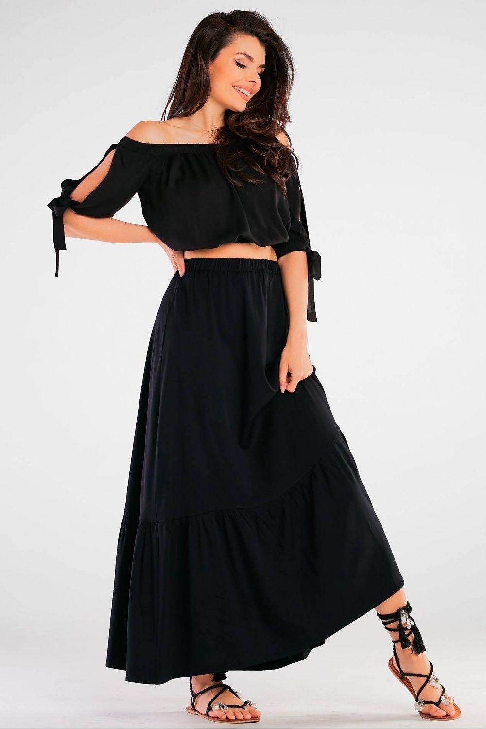 Long skirt model 166799 awama - ElrubEcom