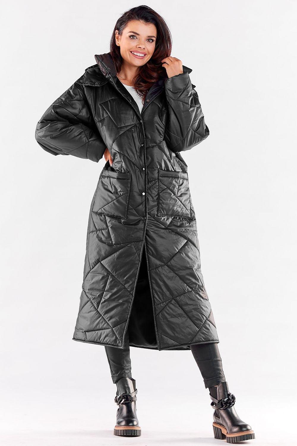 Coat model 173881 awama - ElrubEcom