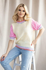 Short sleeve sweater model 178641 PeeKaBoo - ElrubEcom