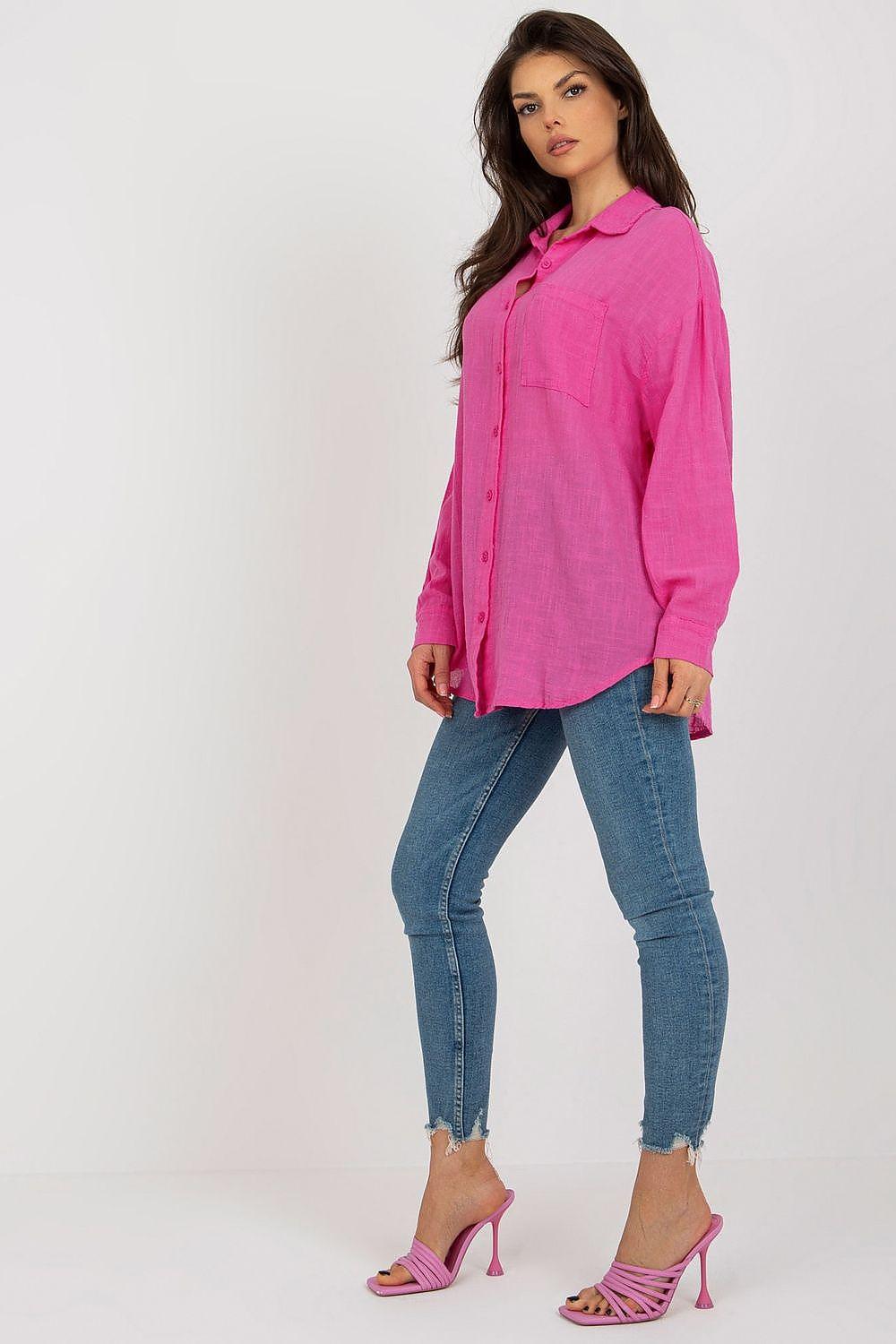 Long sleeve shirt model 179983 Och Bella - ElrubEcom