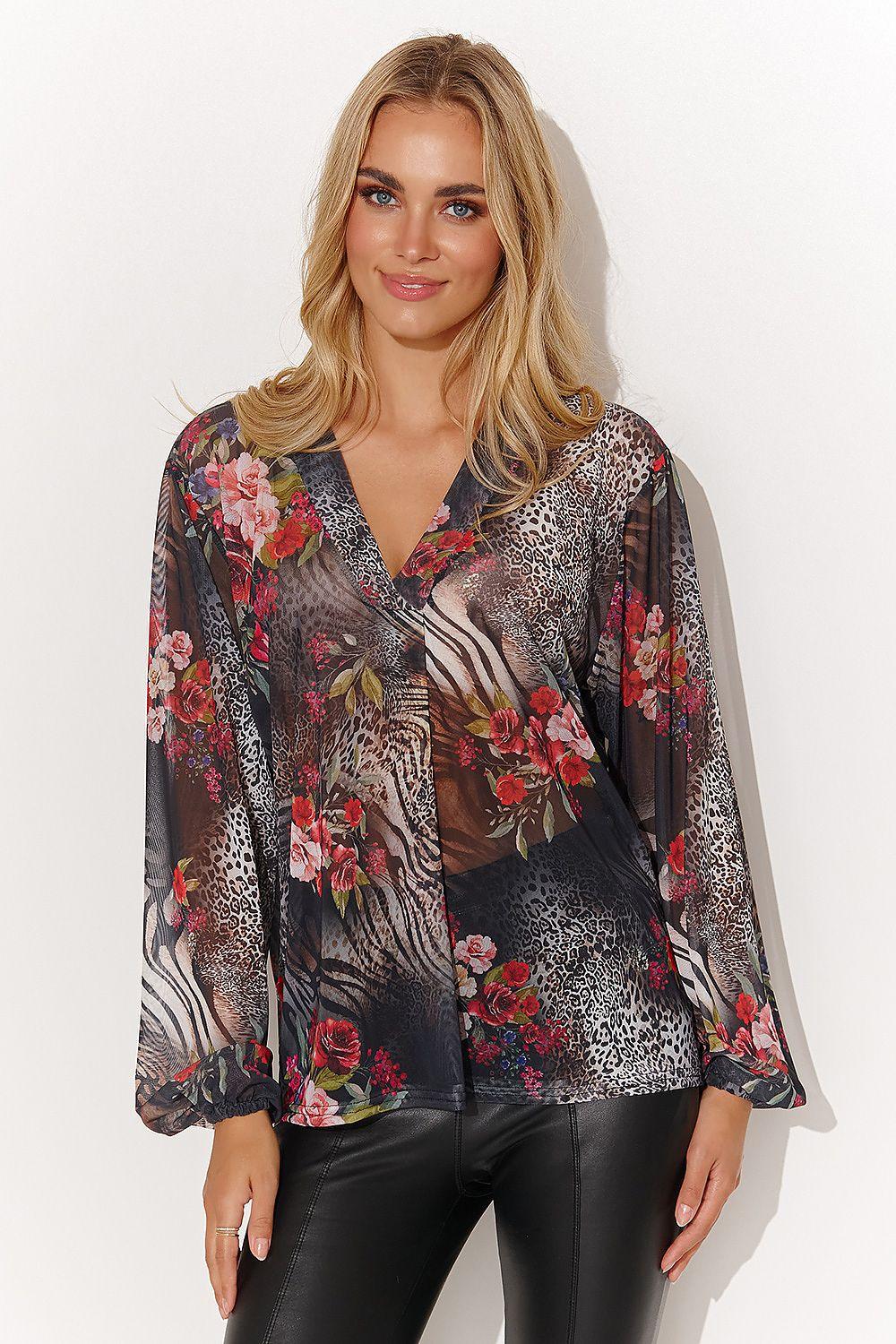 Blouse model 184383 Makadamia - ElrubEcom