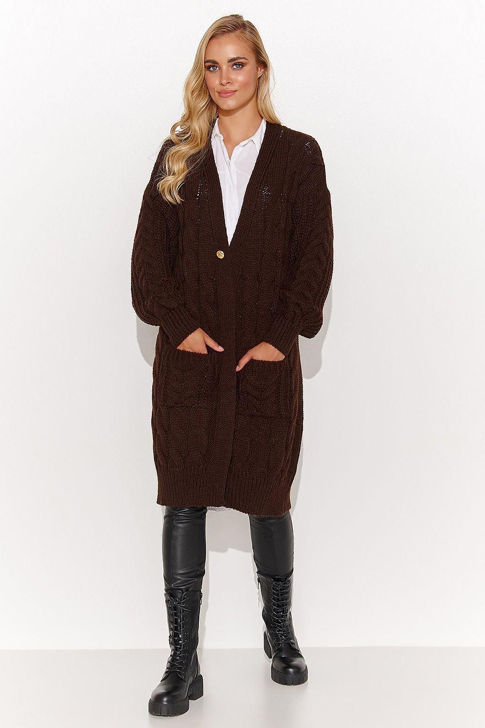 Cardigan model 184394 Makadamia - ElrubEcom