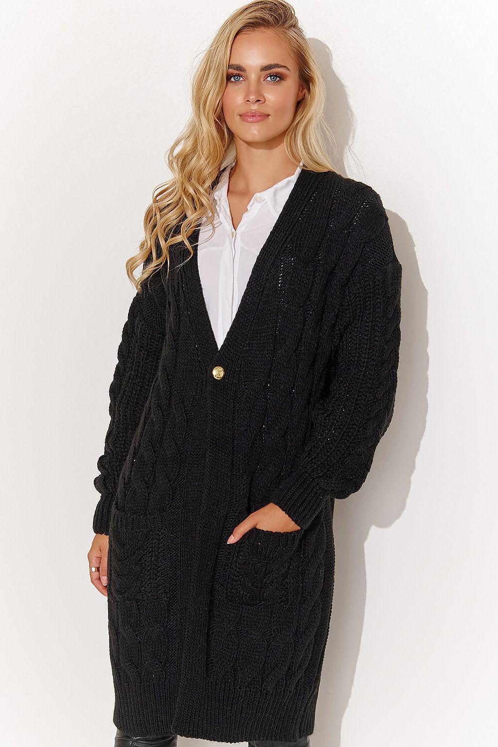 Cardigan model 184394 Makadamia - ElrubEcom