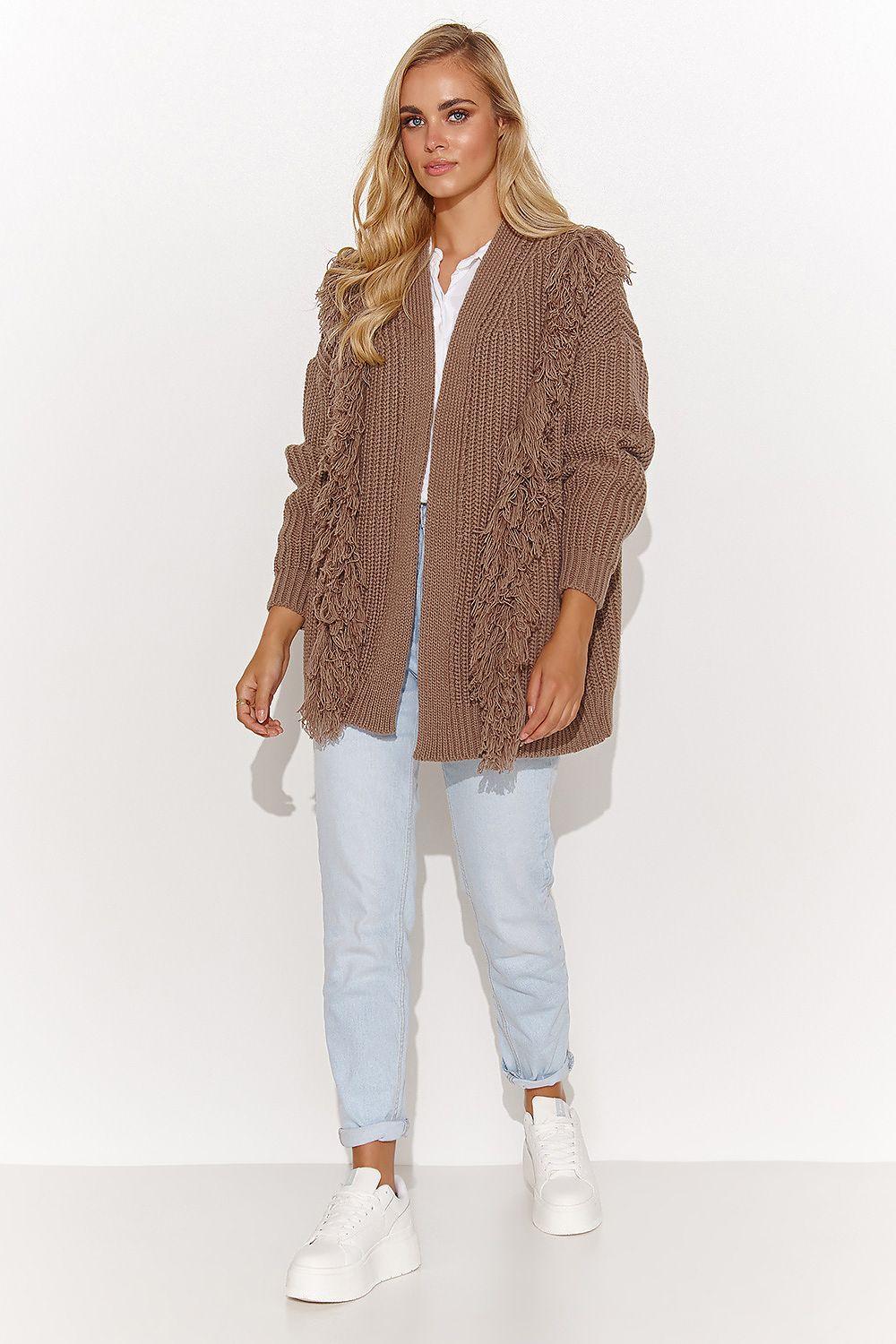 Cardigan model 185224 Makadamia - ElrubEcom