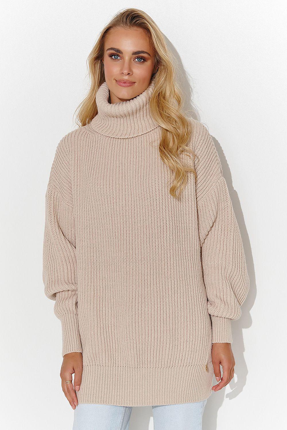 Turtleneck model 185216 Makadamia - ElrubEcom