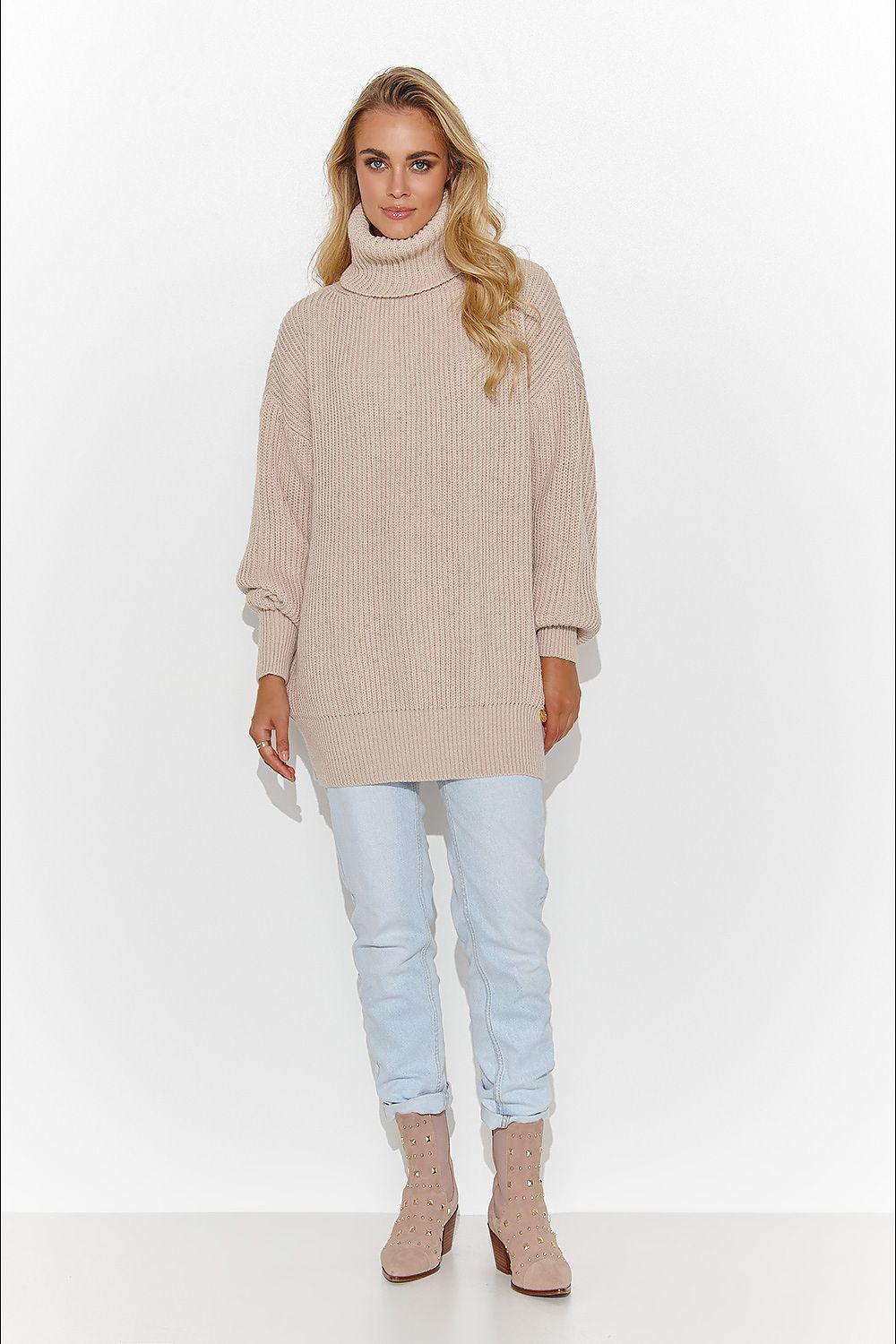 Turtleneck model 185216 Makadamia - ElrubEcom