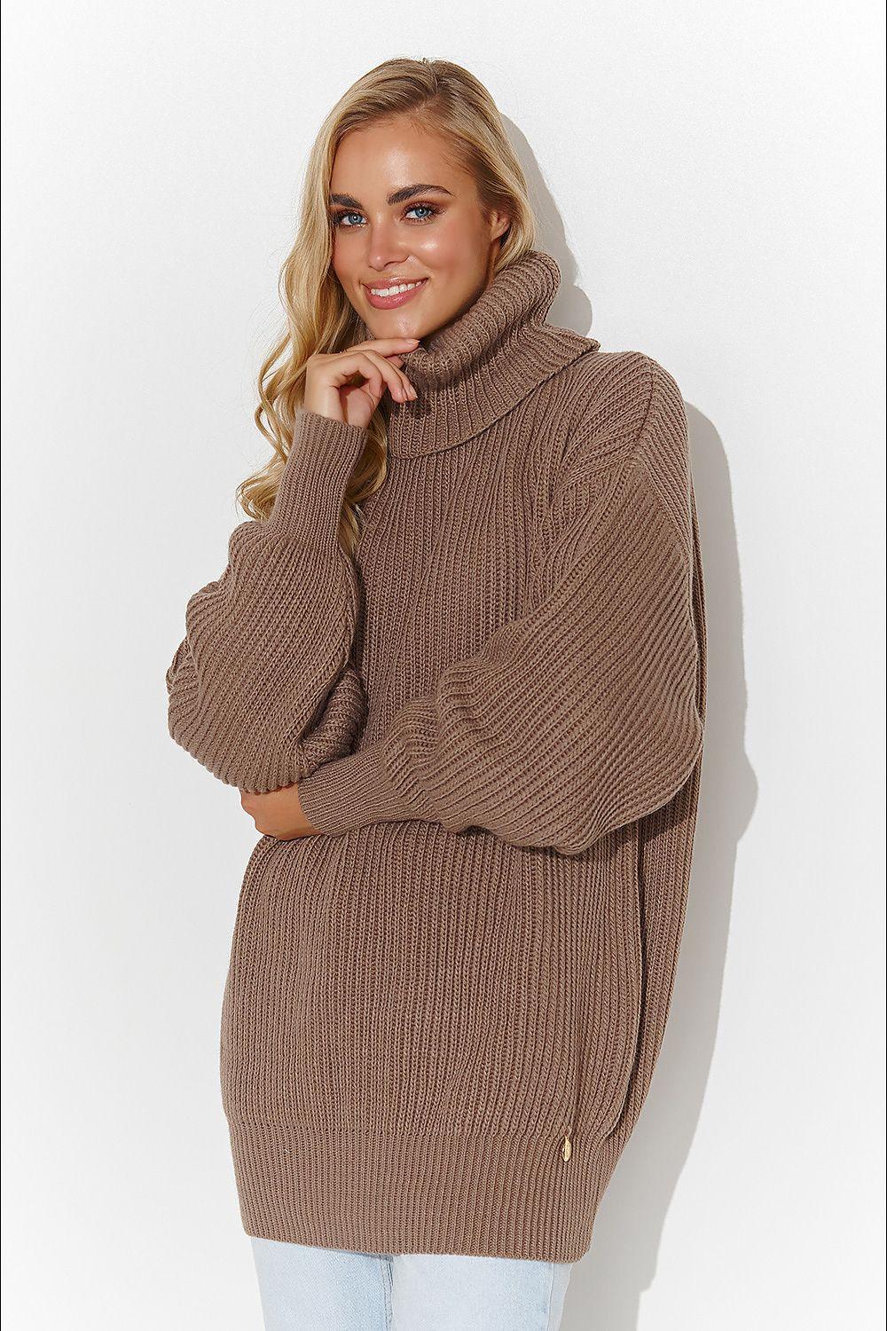 Turtleneck model 185216 Makadamia - ElrubEcom