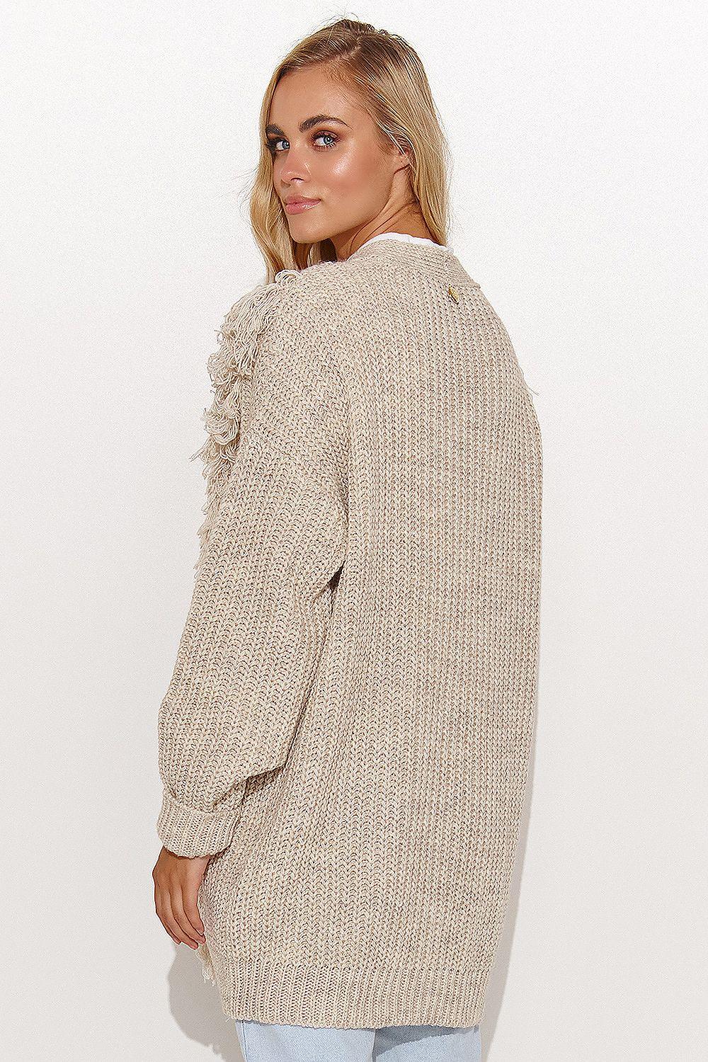 Cardigan model 185224 Makadamia - ElrubEcom