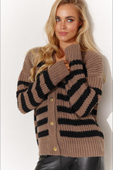 Cardigan model 185291 Makadamia - ElrubEcom